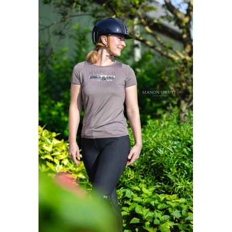 T-shirt dames HV-Polo Bruin