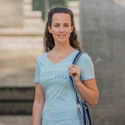 T-shirt dames HORKA lichtblauw