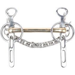 Liverpoolstang 2 Sleutelgaten Gold Brass 14mm