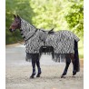 Zebra exercise fly sheet with fringe