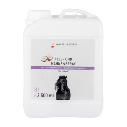 Coat and mane spray with coconut oil