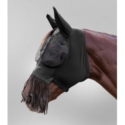 Puck fly mask with nose fringes