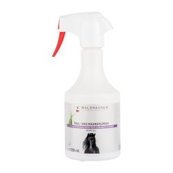 Coat and mane spray with aloe vera