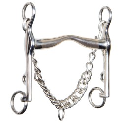 Dressuurstang Optimum Tongboog Gold Brass 16mm