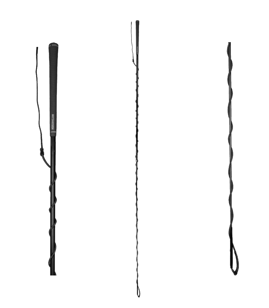 Telescopische longeerzweep met golfhandvat